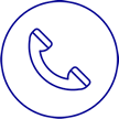Phone in blue circle icon